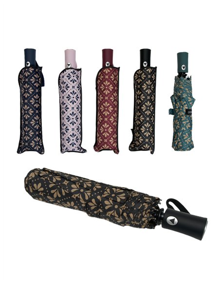 Paraguas plegable estampado automático antiviento