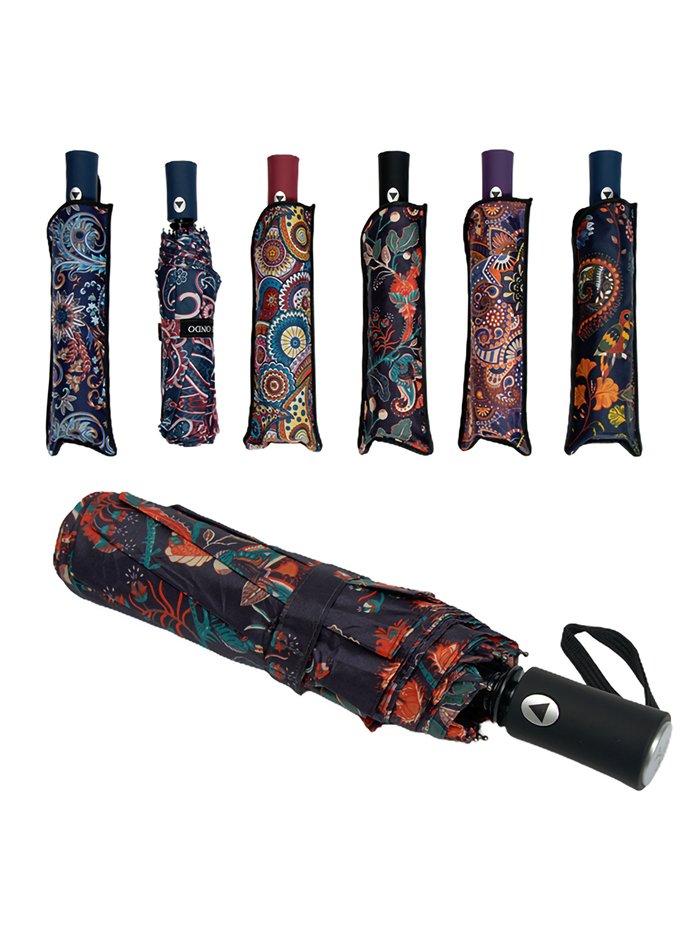 Paraguas plegable cachemir automático antiviento