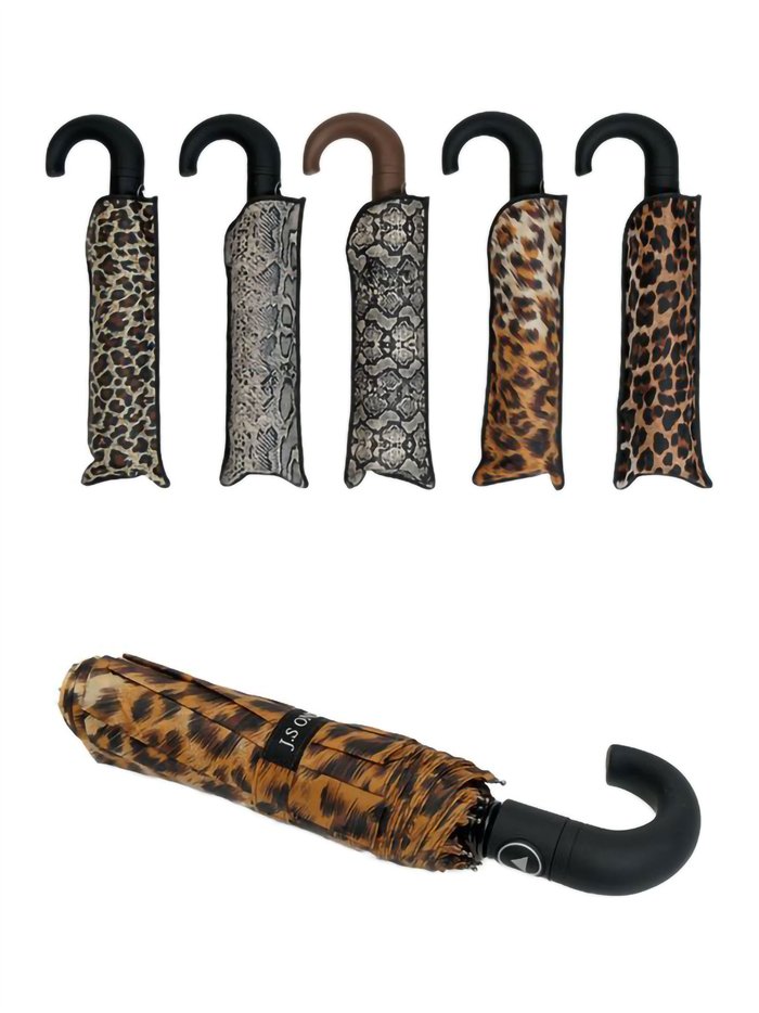 Paraguas plegable animal print automático antiviento