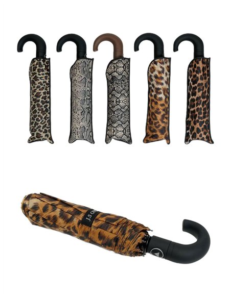 Paraguas plegable animal print automático antiviento