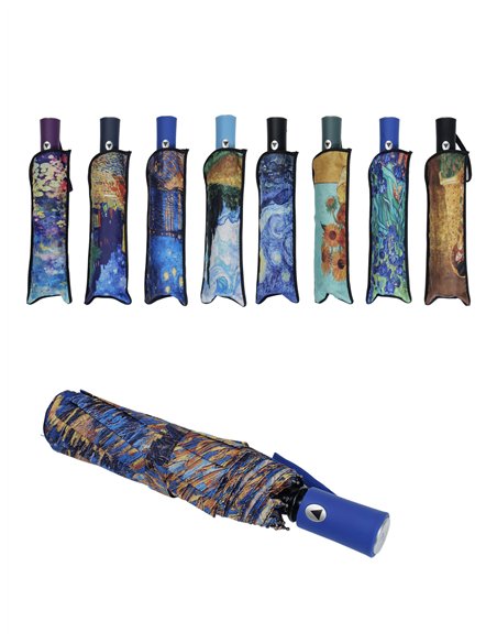 Paraguas plegable estampado automático antiviento