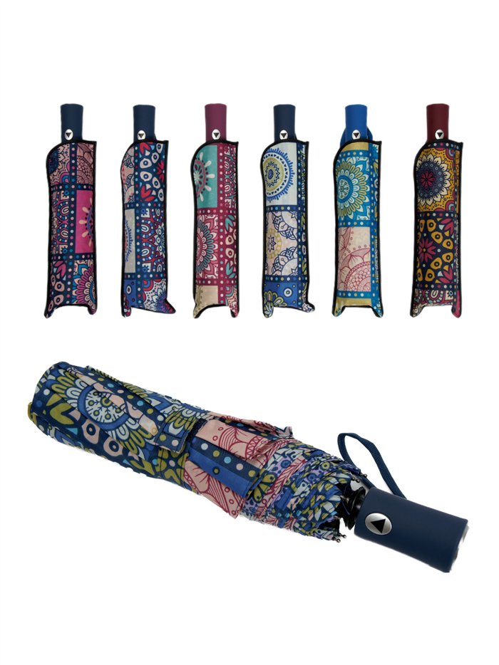 Paraguas plegable mandala automático antiviento
