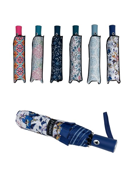 Paraguas plegable estampado automático antiviento