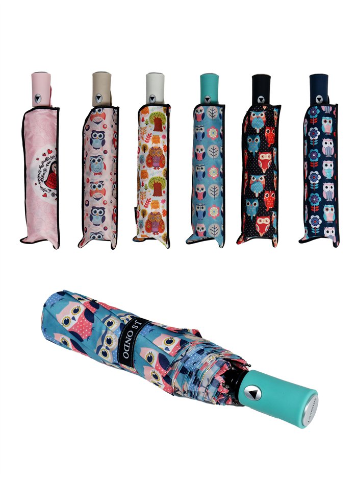 Paraguas plegable búho no automático antiviento