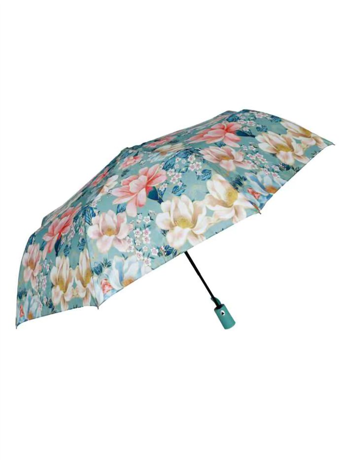 Paraguas plegable floral automático antiviento