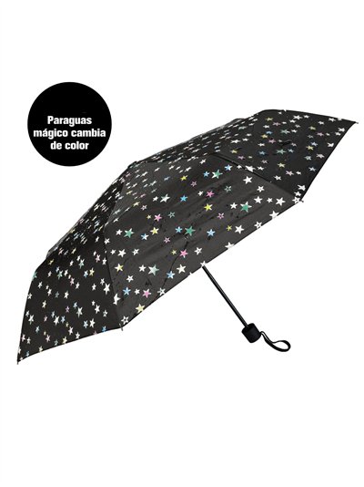 Paraguas plegable estrellas mágicas cambia de color no automático antiviento 2