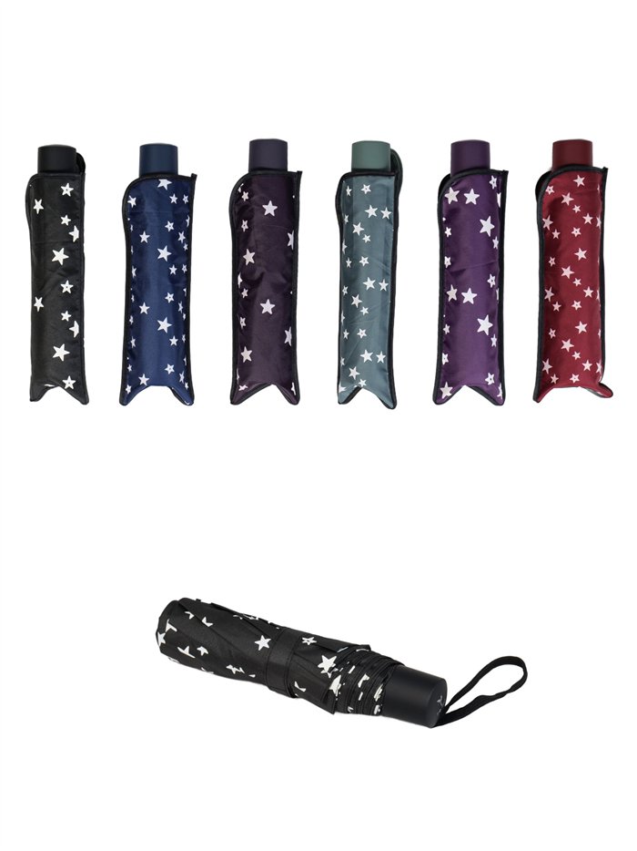 Paraguas plegable estrellas mágicas cambia de color no automático antiviento