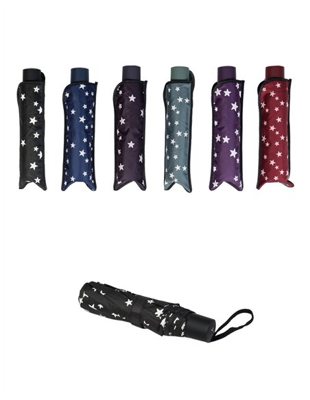 Paraguas plegable estrellas mágicas cambia de color no automático antiviento