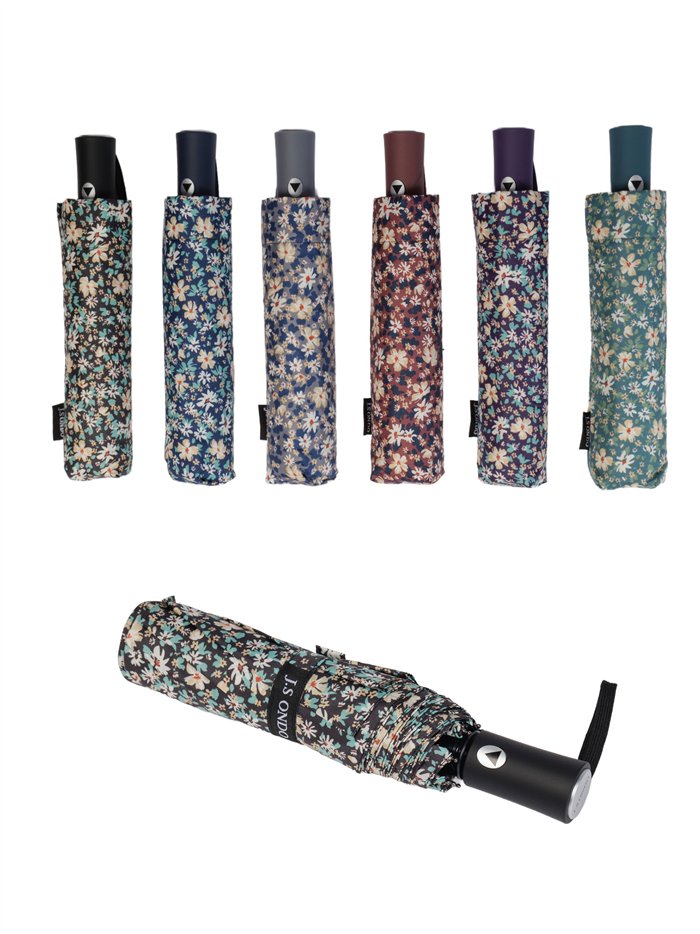 Paraguas plegable florecitas automático antiviento