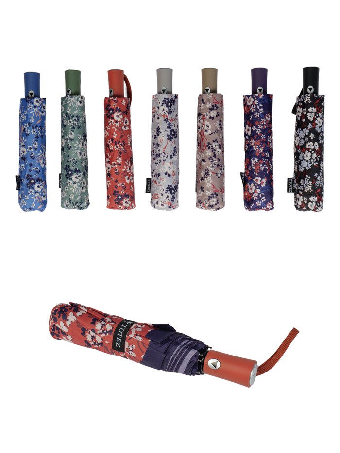 Paraguas plegable florecitas automático antiviento