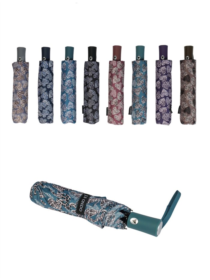 Paraguas plegable corazoncitos automático antiviento