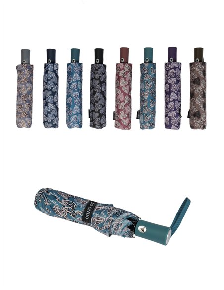 Paraguas plegable corazoncitos automático antiviento