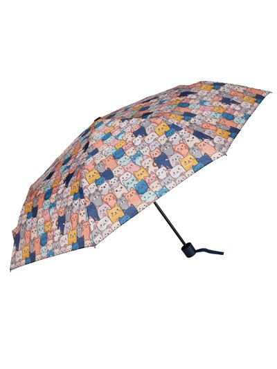 Paraguas plegable gatitos no automático antiviento 2