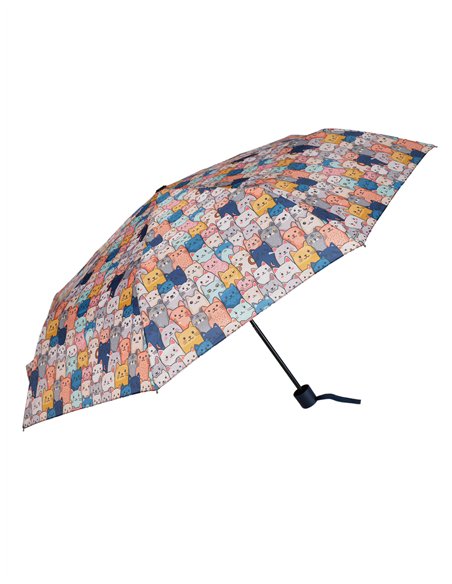 Paraguas plegable gatitos no automático antiviento