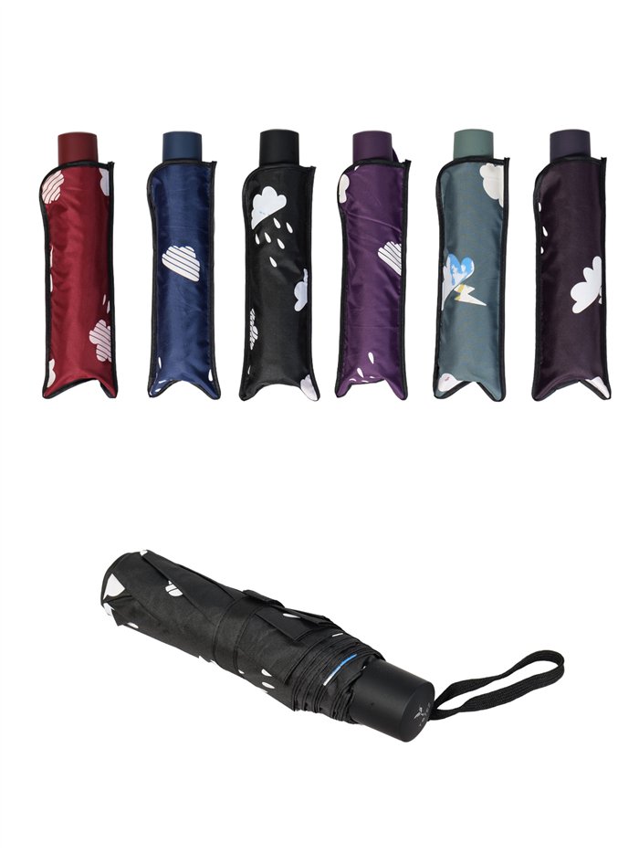 Paraguas plegable nubes mágicas cambia de color no automático antiviento