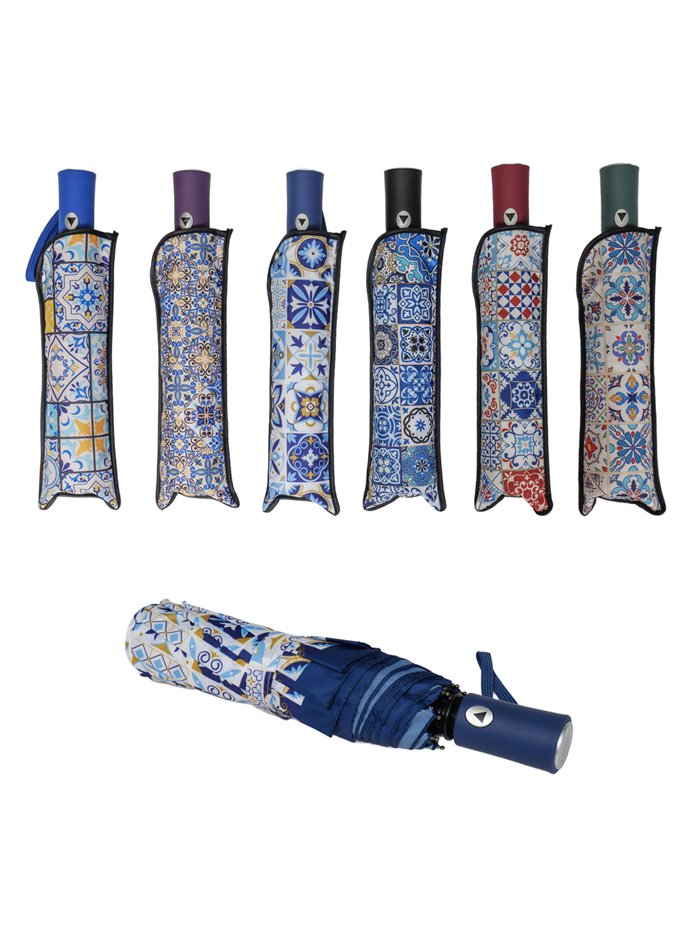 Paraguas plegable estampado automático antiviento