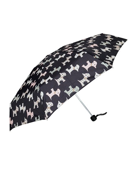Mini paraguas plegable perritos no automático antiviento