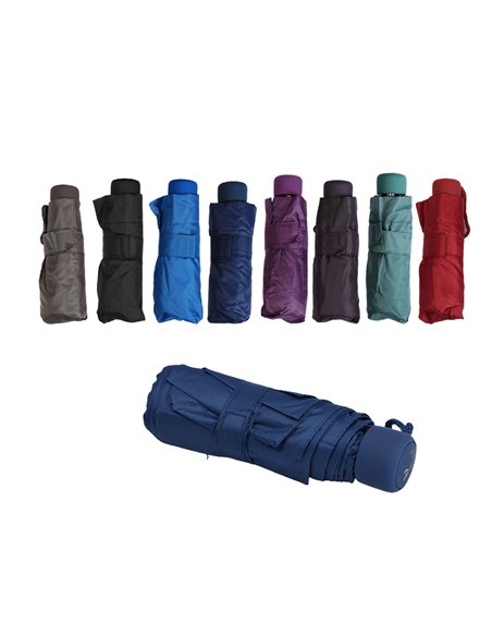 Mini paraguas plegable liso no automático antiviento