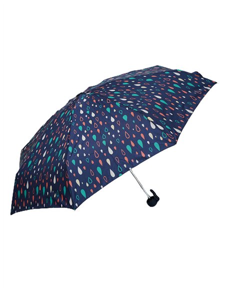 Mini paraguas plegable gotas de lluvia  no automático antiviento