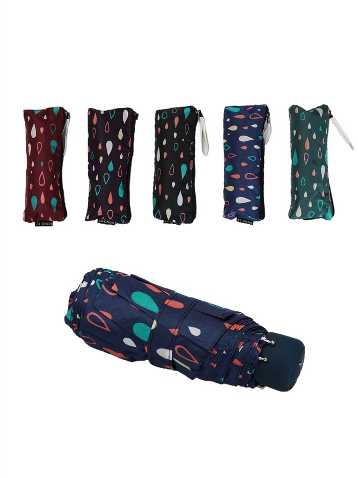 Mini paraguas plegable gotas de lluvia  no automático antiviento