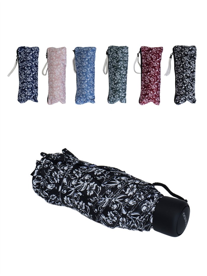 Mini paraguas plegable flores no automático antiviento