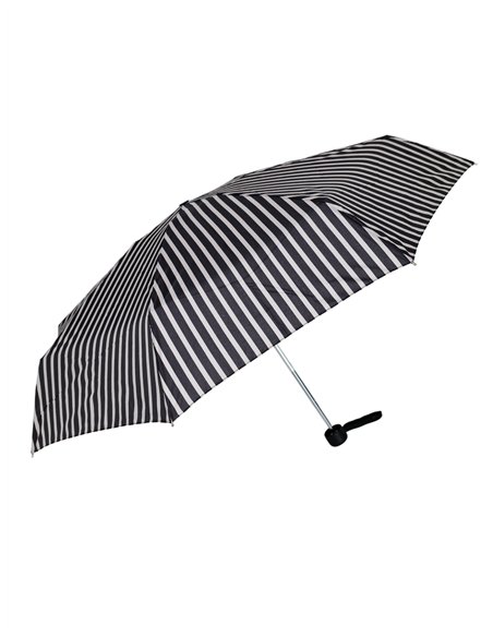 Mini paraguas plegable rayas no automático antiviento
