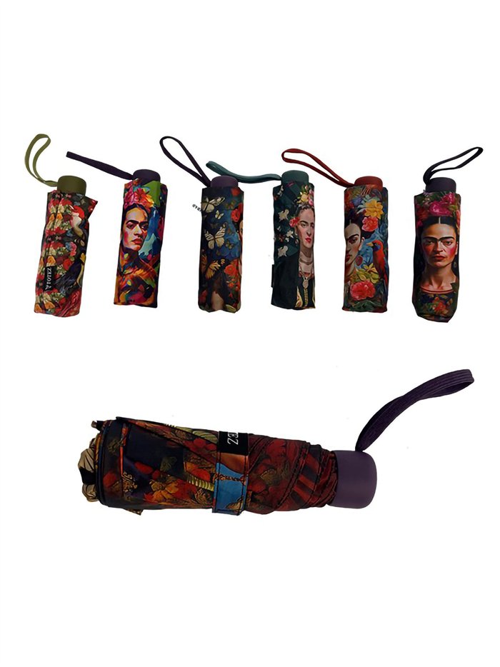 Mini paraguas plegable frida no automático antiviento