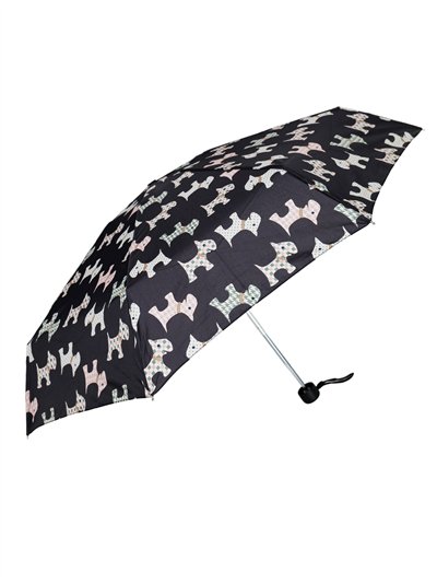 Mini paraguas plegable perritos no automático antiviento 2