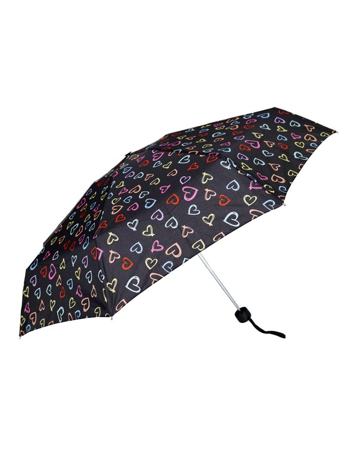 Mini paraguas plegable corazoncitos no automático antiviento