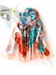 Floral print silk effect scarf 90 X 180 CM