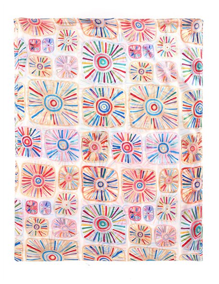 Pañuelo estampado metalizado efecto seda 70 X 180 CM