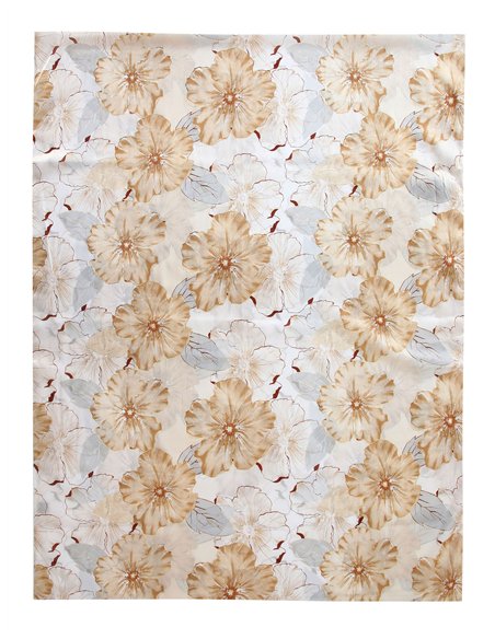 Pañuelo flores metalizado efecto seda 70 X 180 CM