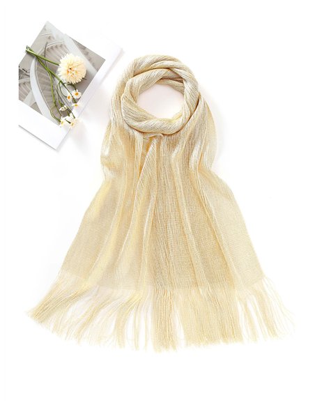 Pañuelo hilo flecos 70 X 180 CM