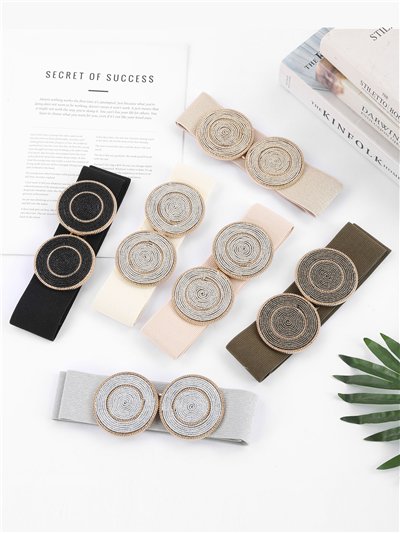 Cinturón elástico detalle metálico