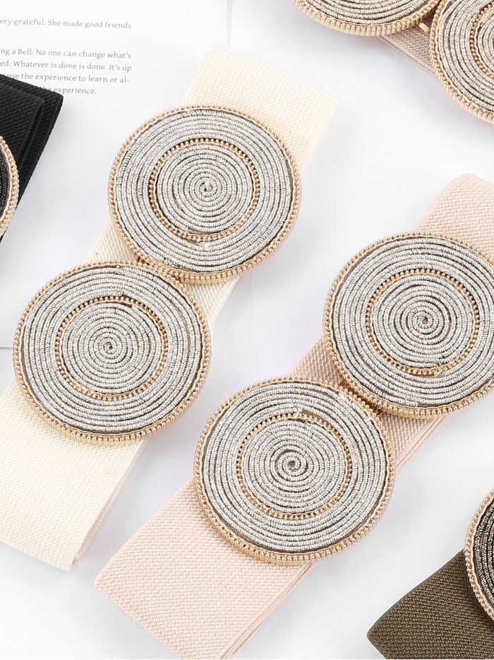 Cinturón elástico detalle metálico