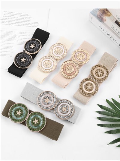 Cinturón elástico estrella detalle metálico