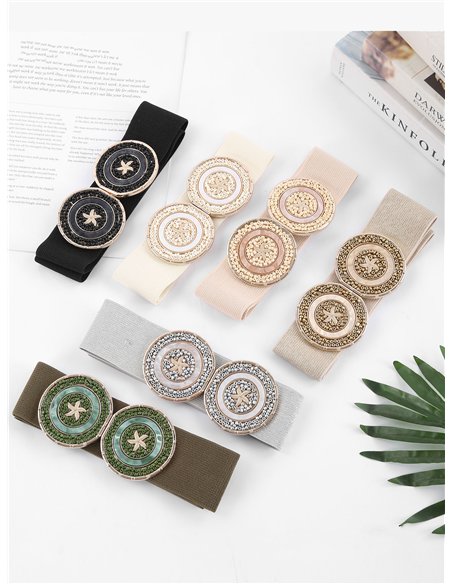 Cinturón elástico estrella detalle metálico