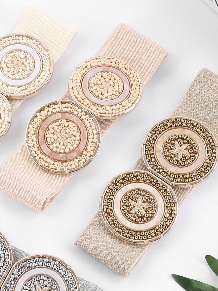 Cinturón elástico estrella detalle metálico