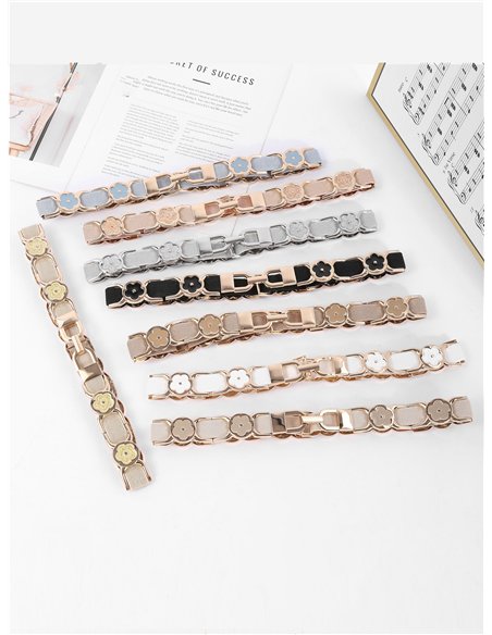 Cinturón elástico flores cadenas