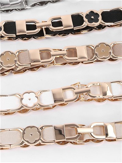 Cinturón elástico flores cadenas 2