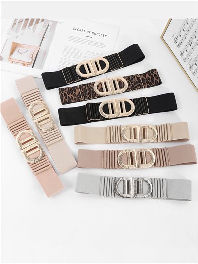 Cinturón elástico detalle metálico