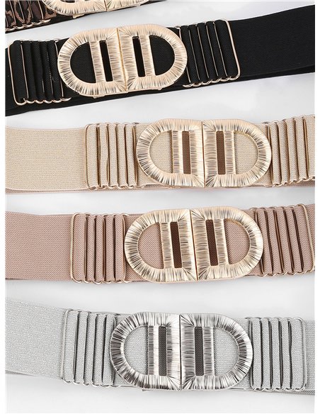 Cinturón elástico detalle metálico