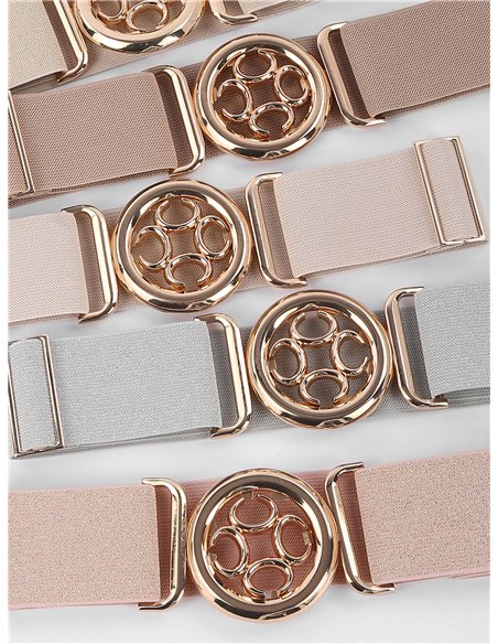 Cinturón elástico detalle metálico