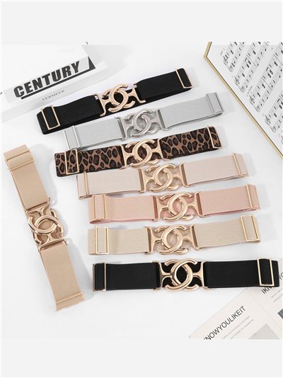 Cinturón elástico detalle metálico