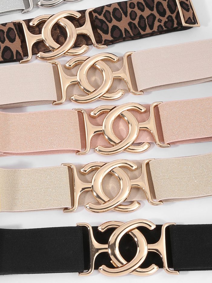 Cinturón elástico detalle metálico