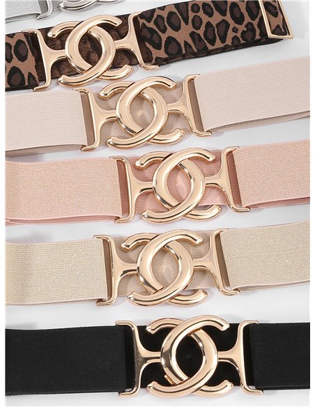 Cinturón elástico detalle metálico