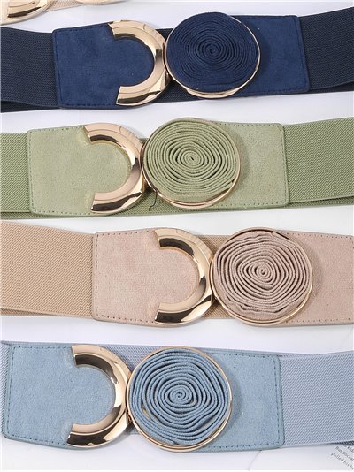 Cinturón elástico efecto ante detalle metálico 2