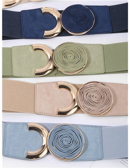 Cinturón elástico efecto ante detalle metálico