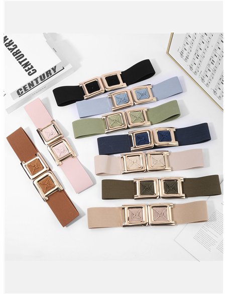 Elastic belt with metallic detail