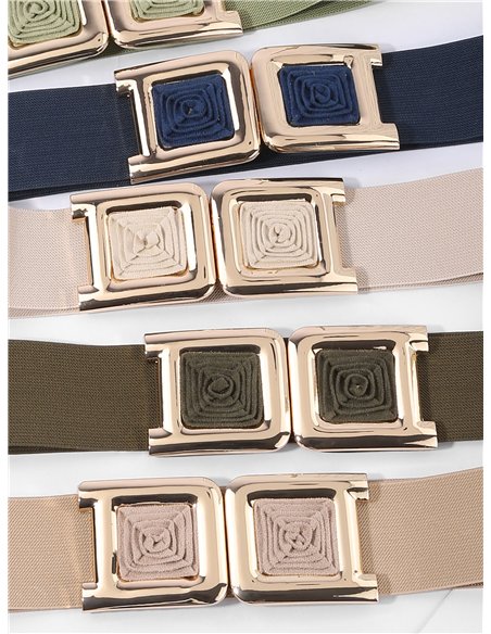 Elastic belt with metallic detail